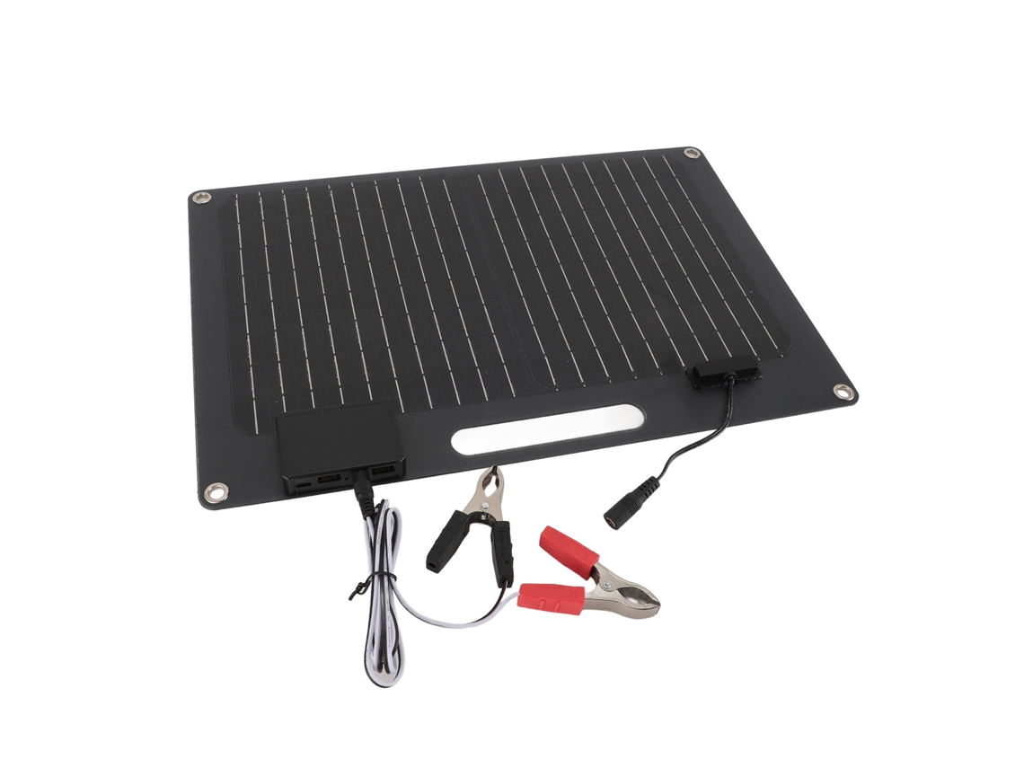 Panel solar portátil (carga rápida, 2 puertos USB, 12 V/24 V)