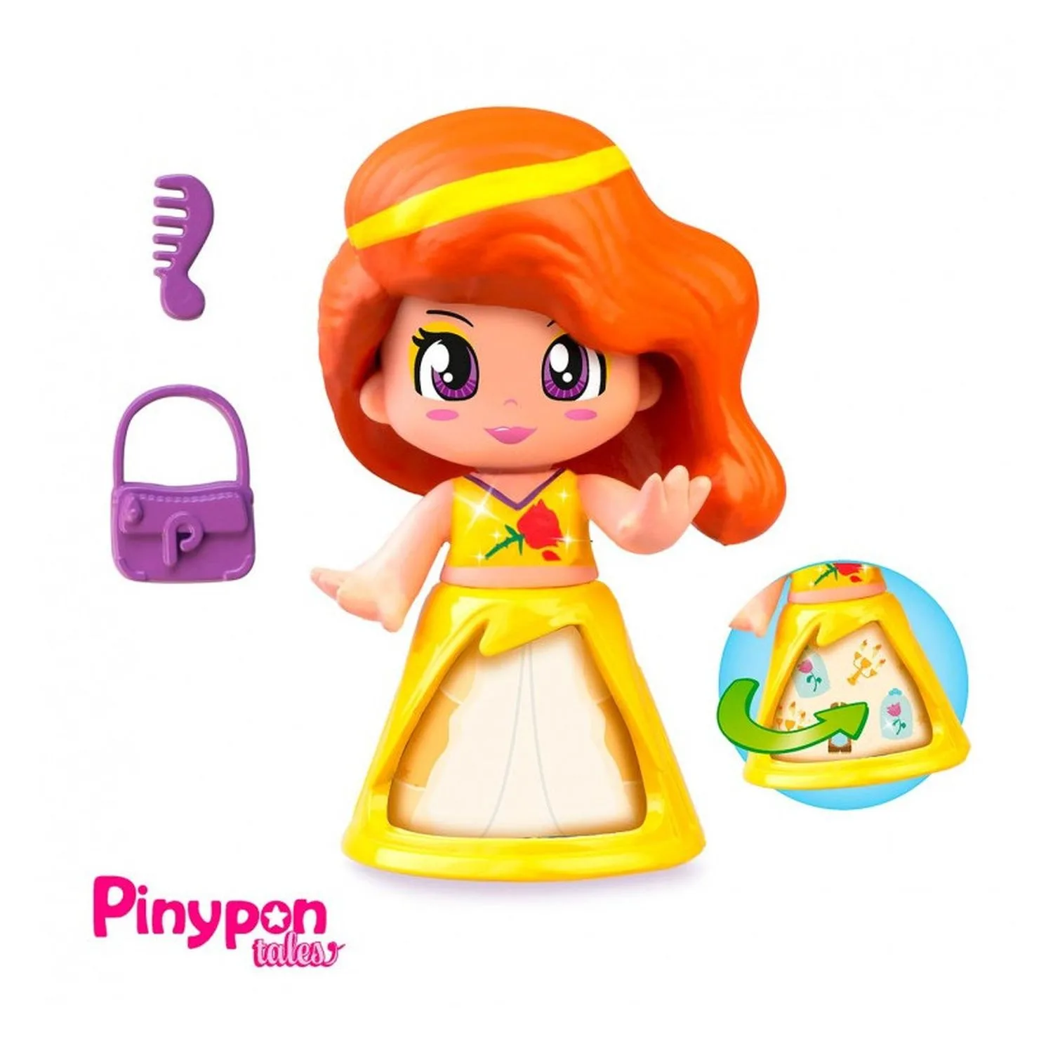 Pinypon Cuentos Princesa Bella Disney, Figura Coleccionable 40267spny75000 Fam P25