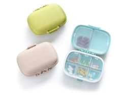 Organizador De Pastillas De Viaje, Paquete De 3, 8 Compartimentos, Resistente A La Humedad (azul + Verde + Caqui)
