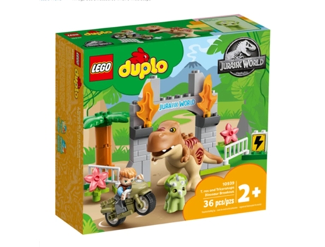 Lego 10939 Duplo el escape de los dinosaurios T. Rex y Triceratops