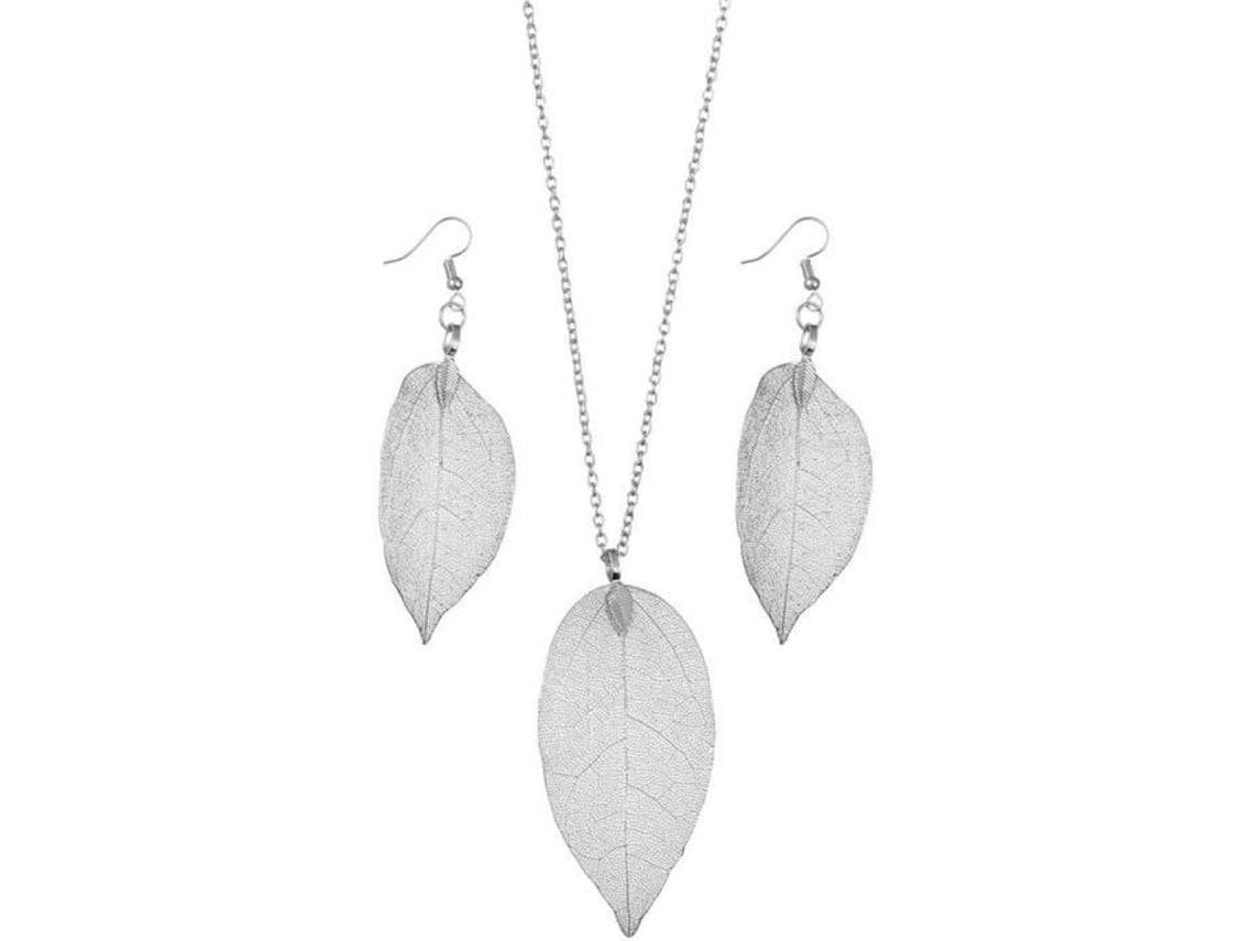 Conjunto De Collar, Pendientes Y Colgante, Joyería De Oro De Primera Calidad, Diseño De Hoja Natural, Regalo De Navidad O San Valentín, Mate
