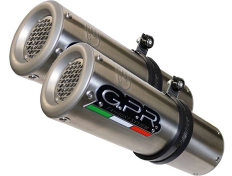 Silenciador GPR EXHAUST SYSTEMS M3 Stainless Steel Dual Slip On Speed Triple 1050 16-19 Euro 4 Homologated Plata