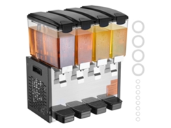Dispensador de bebidas comerciales Succebuy de 10 l y 4 tanques para bebidas frías, jugos y hielo