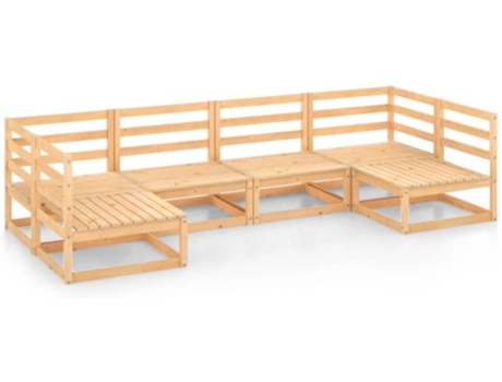 Conjunto 6 de muebles de jardín VIDAXL madera maciza de pino