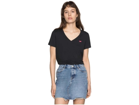 Camiseta de Mujer LEVIS Corta Perfect Negro (XL)