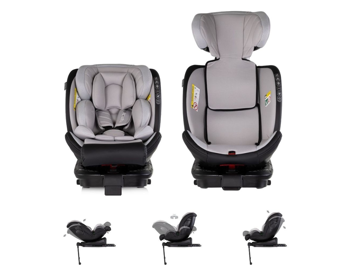 Silla De Coche Hypnotic Plus I-size (40-150 Cm) Isofix 360º De Chipolino - Platinum