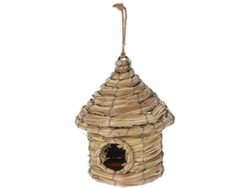 Casa Pajaros Choza Paja 18x20 Cm