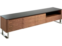 Mueble de TV ANGEL CERDÁ. 3047 (Marrón, Negro - MDF, Madera, Acero Inoxidable - 200 x 45 x 48 cm)
