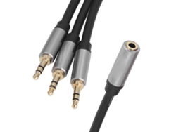 Cable Trrs De 3,5 Mm A 3,5 Mm, Divisor Estéreo Hembra A Macho Para Teléfono Móvil, Pc, Tableta, Portátil Y Auriculares