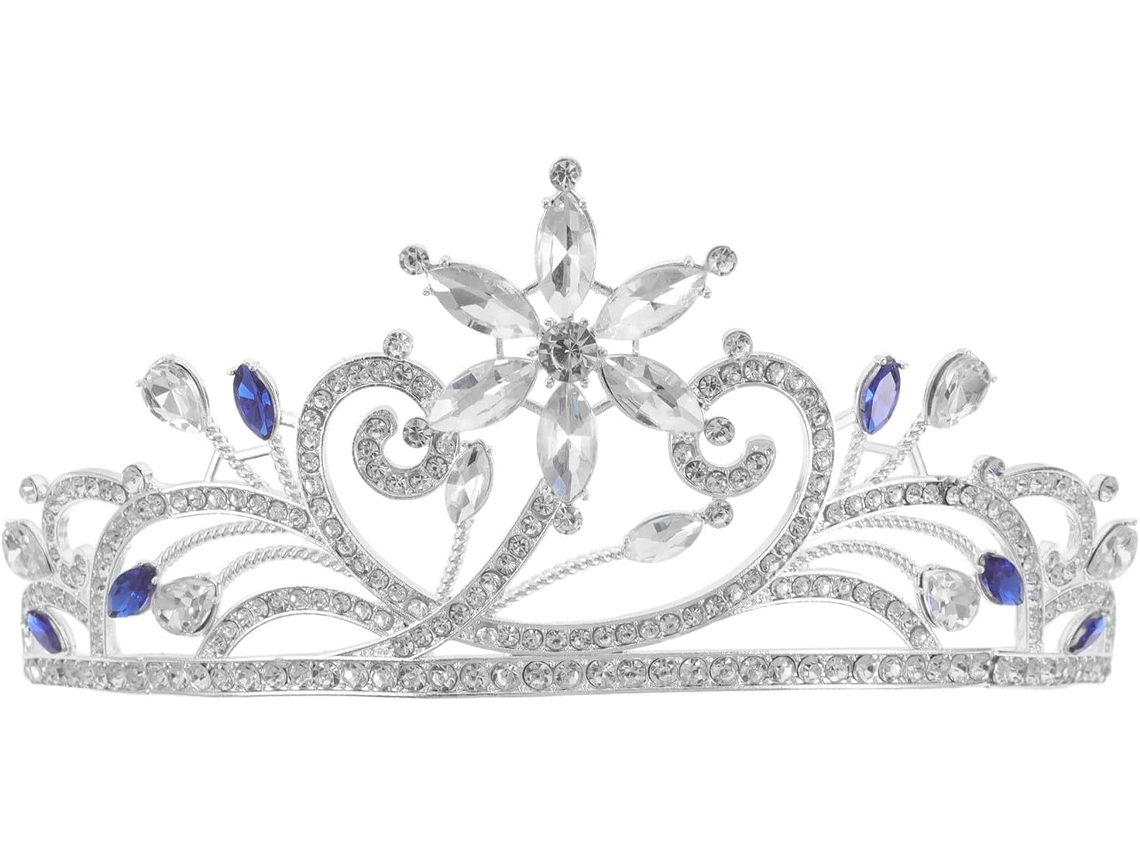 Corona Navideña De Diamantes De Imitación En Aleación, Tiara De Cristal Brillante Para Mujeres Y Niñas, Diadema