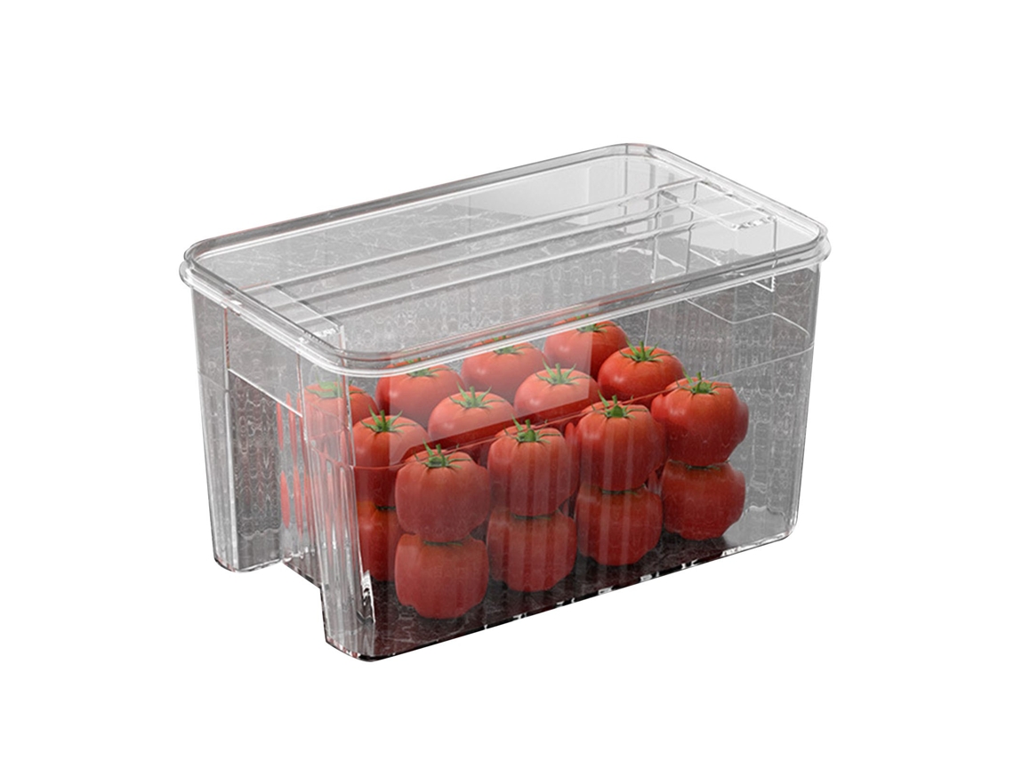 Caja De Almacenamiento Para Refrigerador Con Tapa Multifuncional, Capacidad Suficiente, Segura Y Extraíble.