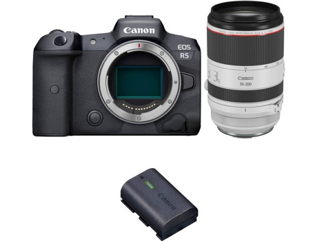 Kit Cámara CANON EOS R5 RF 70-200mm f/2.8L IS USM + Batería (Full-Frame)