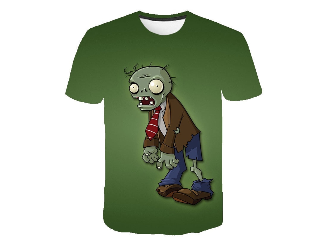 Playera de Verano de Dibujos Animados de Plants Vs Zombies, Ropa