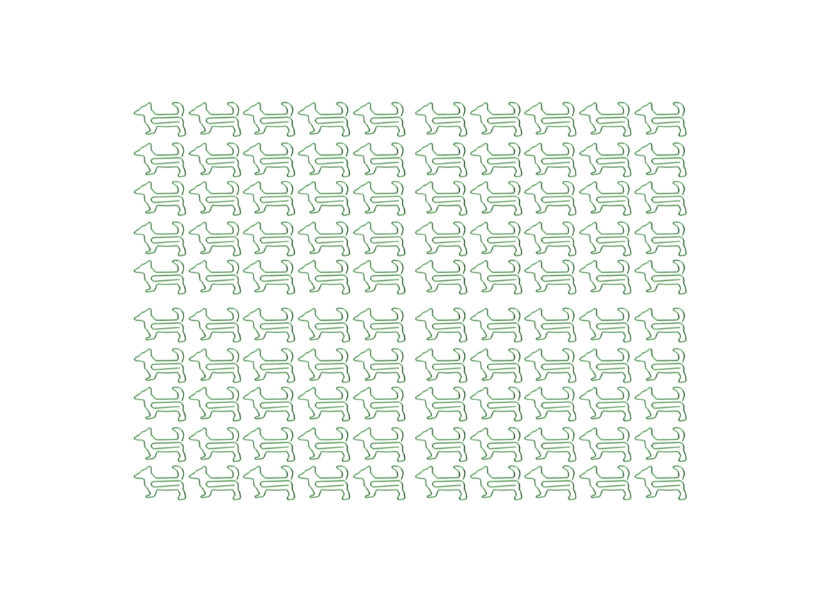 100 Clips Metálicos Pequeños Con Forma De Animalito, Con Caja, Para El Hogar Y La Oficina - Verde