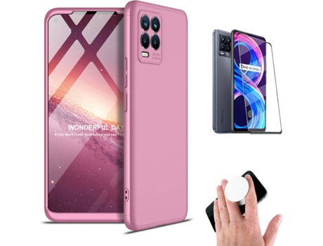 Carcasa + Popsocket Realme 8 5G Slim Armor 360º Rosa