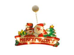 Luces navideñas para ventanas, luces colgantes con ventosa, decoración para fiestas navideñas, grandes KOFIHETY
