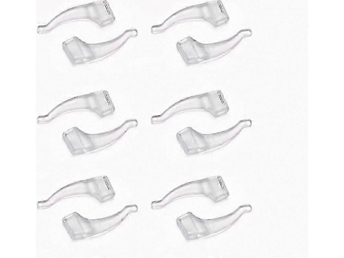 Ganchos de silicona para gafas, cómodos y antideslizantes, transparentes Rosewell (6 pares)