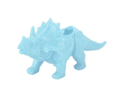 Maceta de cactus Triceratops con suculentas para decoración de jardín (azul claro)
