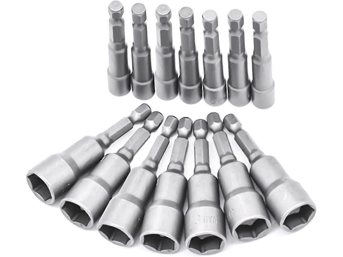 14 Piezas Destornilladores Hexagonales 6-19mm Para Taladros Y Atornilladores Eléctricos