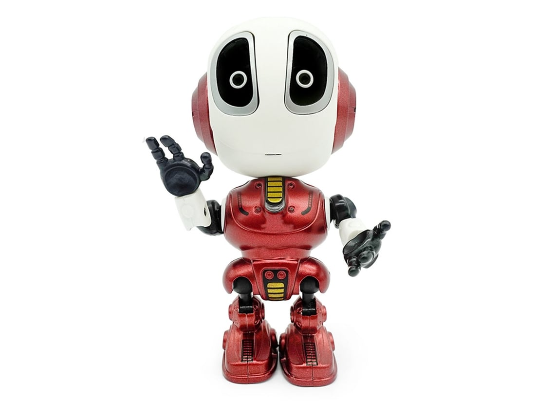 Mini Robô Falante Inteligente Com Olhos Led, Gravador, Carregamento Usb E Controle Por Toque - Brinquedo Educativo Para Crianças
