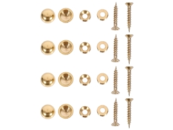 8 Tornillos De Latón Decorativos Con Tapa Y Arandela Para Espejos Muebles De Vidrio Hogar Oficina 2,5x1,3x0,56cm Oro