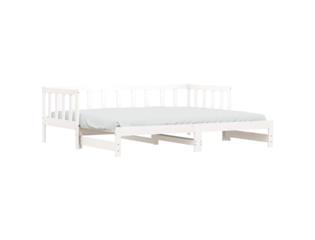 Sofá cama nido VIDAXL madera maciza de pino blanco (90x190 cm)