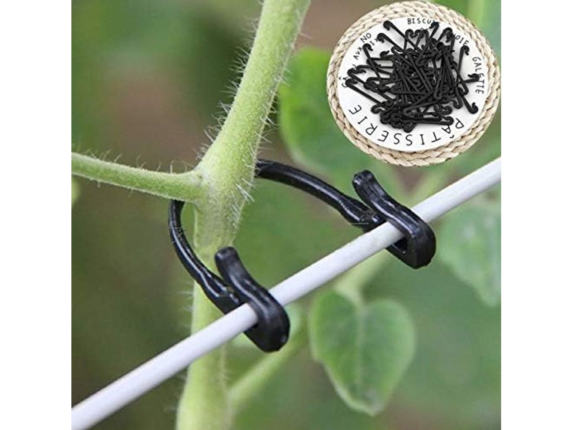 100 Pinzas De Plástico Duraderas Y Reutilizables Para El Crecimiento De Plantas, Hortalizas, Vides Y Huertos.