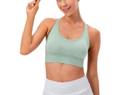 Top deportivo liso para mujer, ideal para gimnasio, correr y yoga (modelo 2026). Top corto informal.