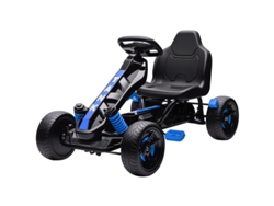 Kart Con Pedales, Frenos Y Ruedas Metálicas Antideslizantes, Apto Para Niños De 3 A 6 Años En Adelante, Color Azul.