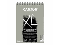 Bloc de Dibujo CANSON Xl Multitecnicas Seco Gris A4 40Fl 160G C400110395