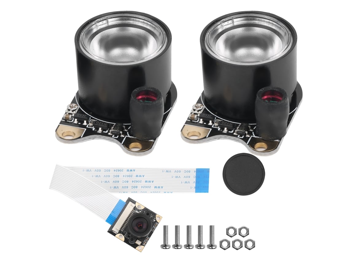 Módulo de câmera Veloriskku para Raspberry Pi 4 3b 5mp 100° sem distorção com luz Hbv‑1509b‑100 V11
