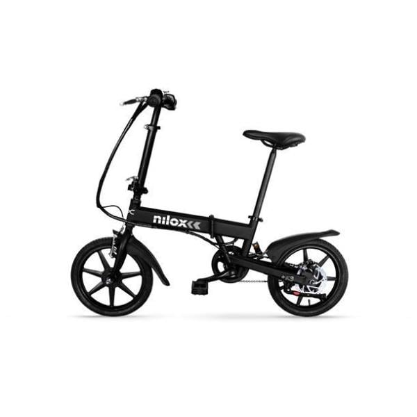 Nilox Bicicleta X2 ebike 25 kmh 250w plegable negra ruedas 16“