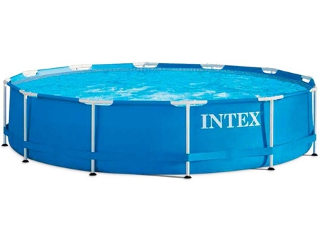 Piscina con Bomba INTEX Metal Frame Redonda Azul (366x76cm - 6.503L)