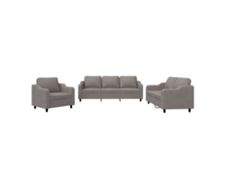 Maison Exclusive - Juego De Sofás Con Cojines 3 Piezas Tela Gris Taupe
