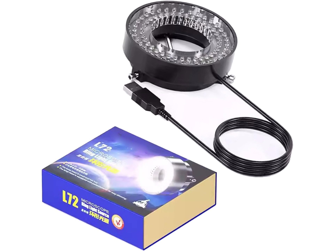 Microscopio Estéreo Con Anillo De Luz Led De 144, 72 Y 64 Led Alimentado Por Usb Para Joyería, Evaluación De Tareas Y Precisión.