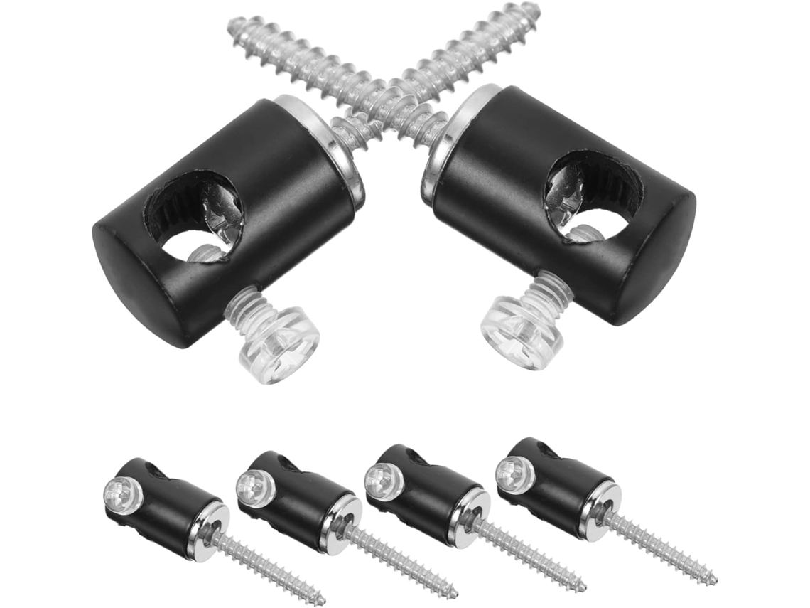 Ganchos Tornillo Metal Negro Juego 6 Colgar Lámparas Araña Accesorios Fijación Descentralizados Revestimiento
