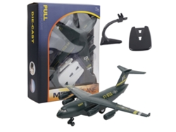Ats-modelo De Avión De Aleación Diecast 22mm/8.7in Con Luz Y Música Simulación Juguete Regalo Para Niños Negro