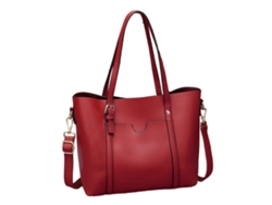 Bolso De Hombro Para Mujer, Estilo Sencillo, Gran Capacidad, Ideal Para El Trabajo Y Las Compras - Rojo
