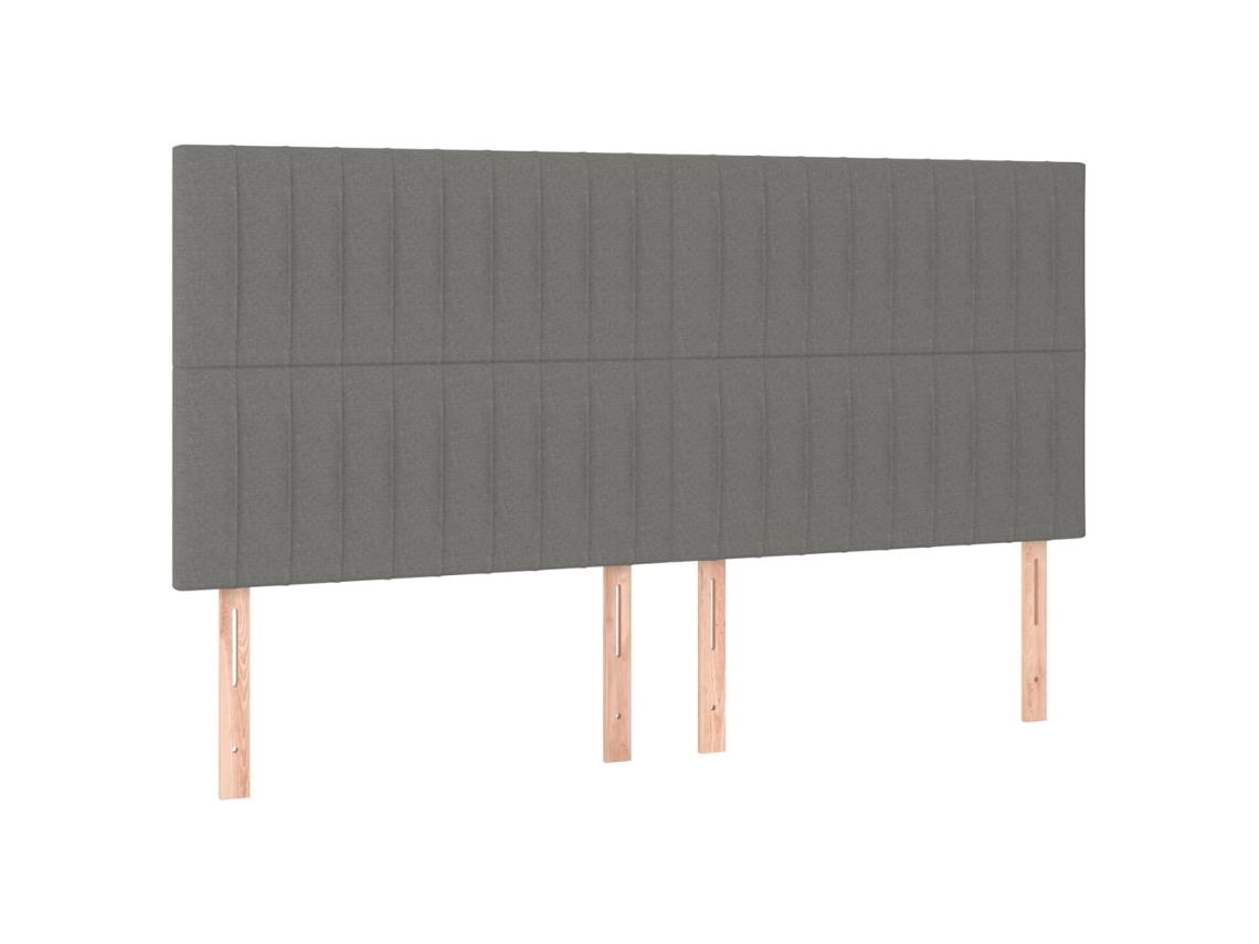 Maison Exclusive - Cabecero De Cama Gris Oscuro 160x5x118/128 Cm De Tela