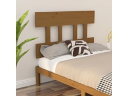 Cabecero De Cama Madera Maciza De Pino Marrón Miel 93,5x3x81 Cm