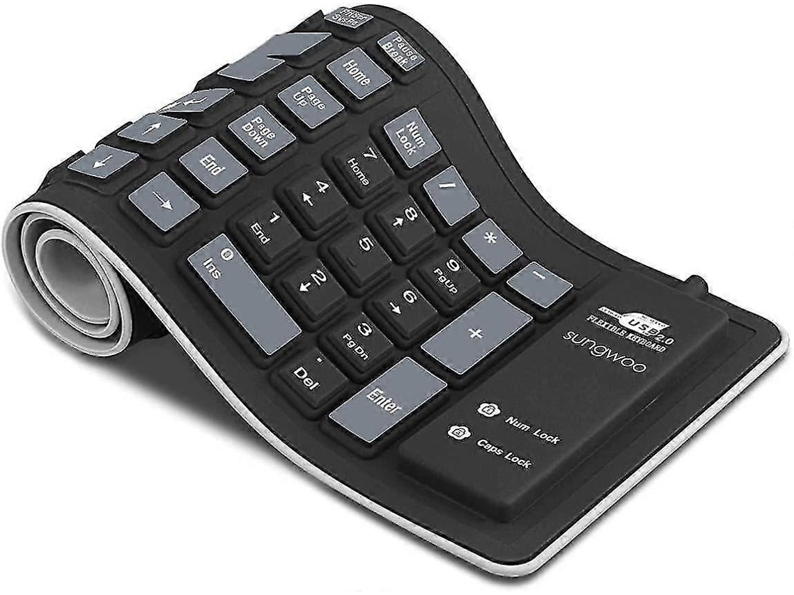 Teclado flexible impermeable, teclado portátil de silicona suave Ly Ebike
