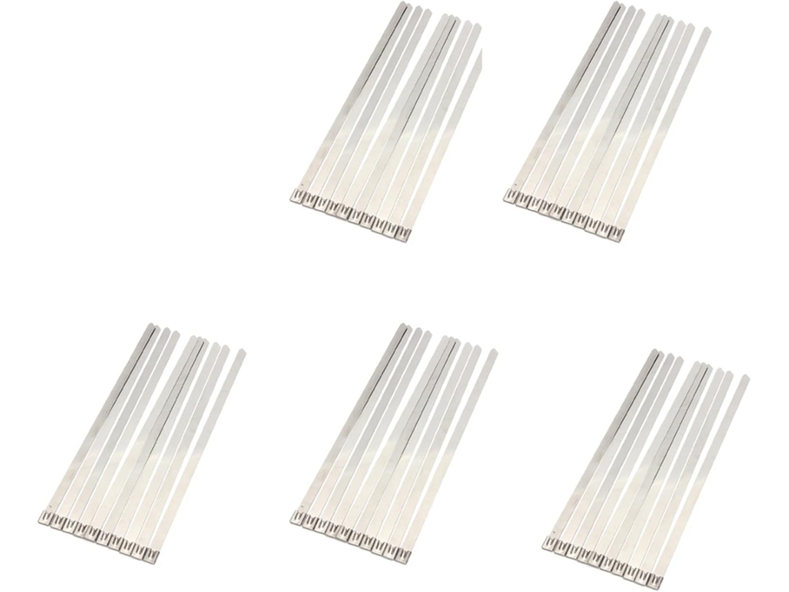 50 Correas De Escape De Cable De Acero Inoxidable De 0,39 Pies X 15,75 Pulgadas Con Metal