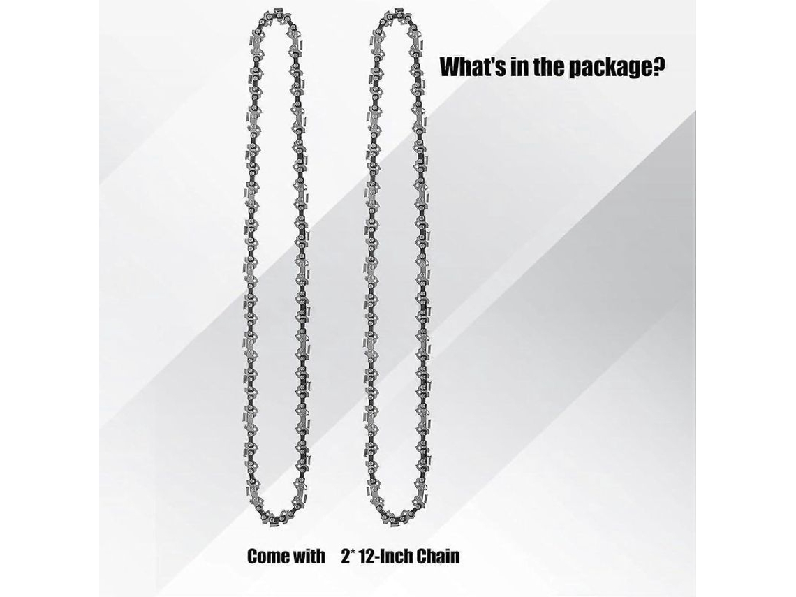 Pack 2 Cadenas 12 Pulgadas Paso Lp 1/4" Calibre 0,043" 62 Eslabones Para Mini Cadenas