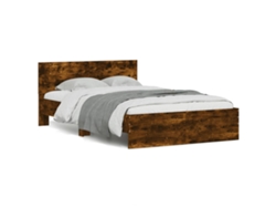 Maison Exclusive - Estructura De Cama Con Cabecero Roble Ahumado 135x190 Cm