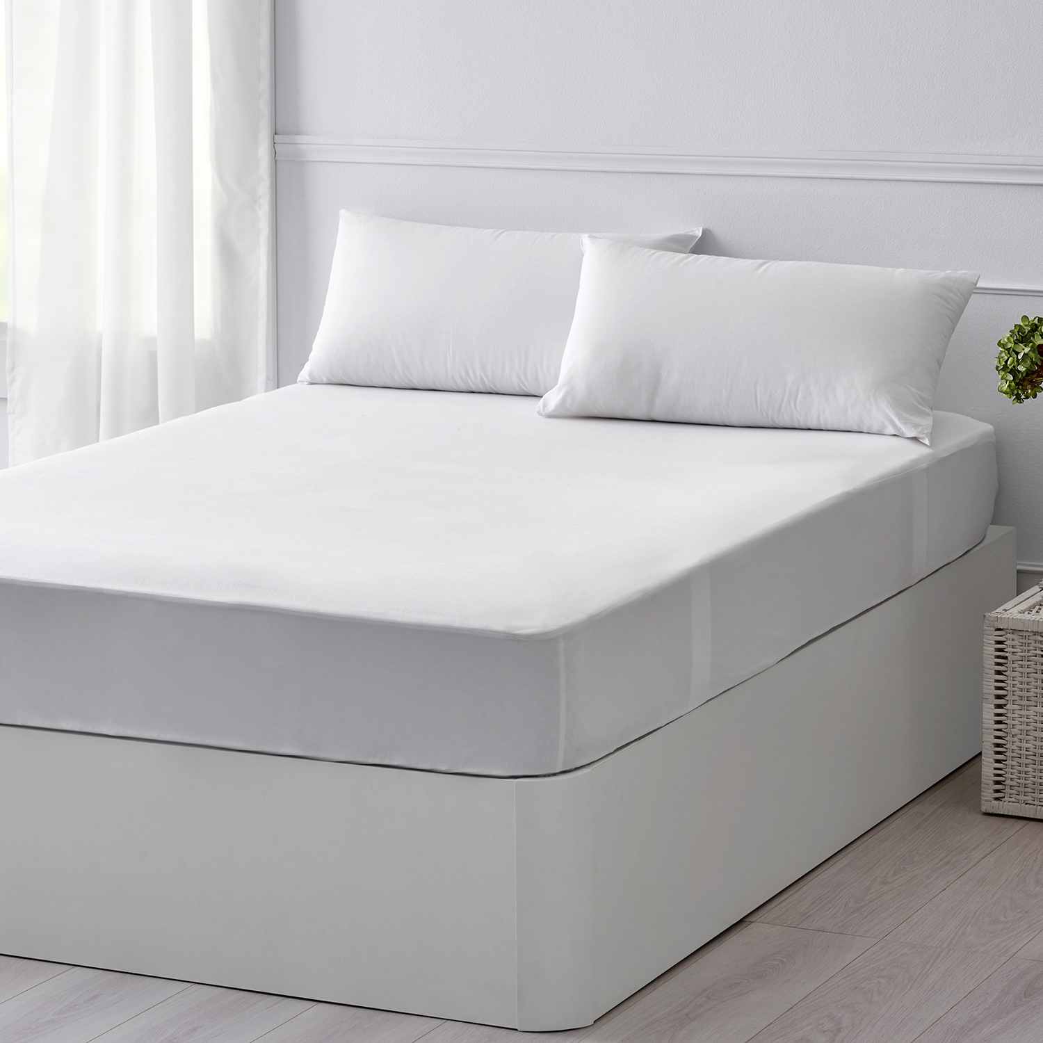 Pikolin Home Protector de punto. impermeable y transpirable 135x190200cama 135 todas las medidas 135x190200cm blanco cama rizo