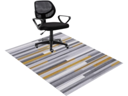 Alfombrilla protectora antideslizante para silla de oficina, 90 x 120 cm, para suelos de parquet de madera, laminado, baldosas Az...
