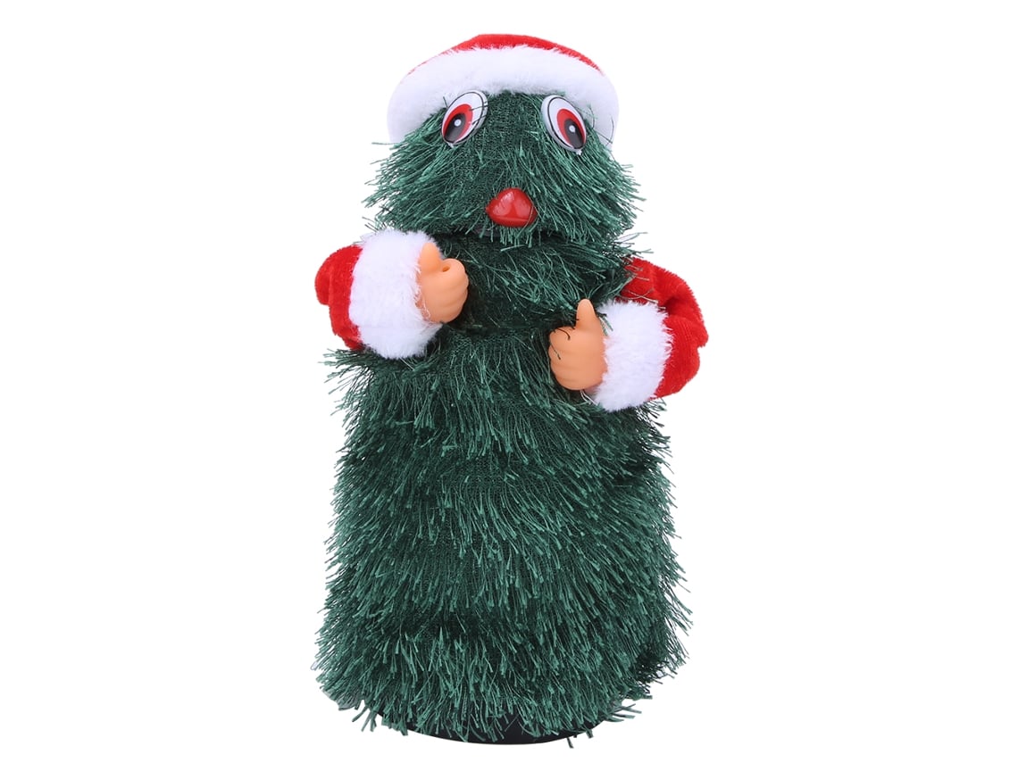 Ats-muñeco De Papá Noel Eléctrico Bailarín Con Música, Forma De Árbol, 30cm, Decoración De Navidad, Regalo