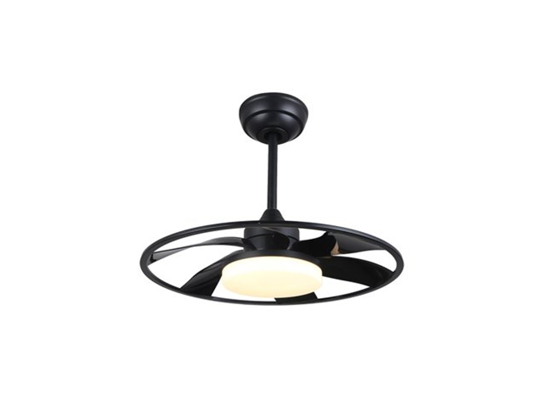 Ventilador Dc Celsius 26w Negro 6 Aspas 55d 2950lm 3000-4000-6500k 6velocidades Remoto, Memoria Y Temporizador FABRILAMP