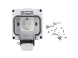 Yncm2026-enchufe Exterior Ip66 Impermeable Alemán Jardín Taller 250v 16a