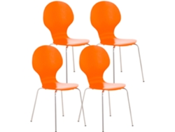 4x Silla apilable DIEGO naranja CLP